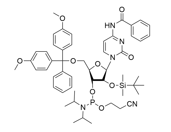 5'-DMT-2'-TBDMS-N4-Bz-rC 亚磷酰胺单体